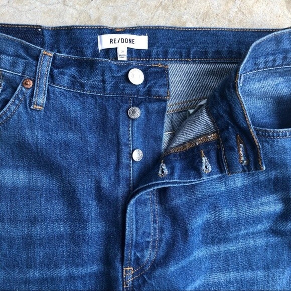 NWT Re/Done Redone Jeans 90s High Rise Loose Fit Medium Wash 100% Cotton 31 - Picture 6 of 11